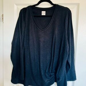 NIC+ZOE Charcoal V-Neck Sweater